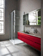 salle de bain contemporaine / en verre / en bois / laquée