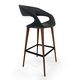 chaise de bar contemporaine / d'intérieur / en polyuréthane / avec piètement en frêne