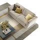 canapé lit / modulable / contemporain / en tissu