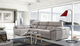 canapé d'angle / contemporain / en tissu / inclinable