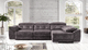 canapé d'angle / contemporain / en tissu / inclinable