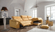 canapé d'angle / contemporain / en tissu / inclinable