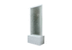 mur d'eau en verre / autoportant / acier inox