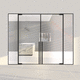 porte d'intérieur / en aluminium anodisé / à pivot / contemporaine