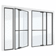 porte d'intérieur / en aluminium anodisé / à pivot / contemporaine