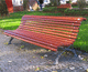 banc public classique / en bois / en fonte / avec dossier