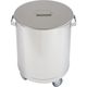 poubelle de cuisine / en inox / avec roues / d'intérieur