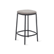 tabouret de bar contemporain / en placage de bois / en tissu / avec piètement en métal