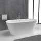 baignoire ovale / en îlot / en Corian® / blanche