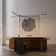 suspension / en acier / en bois massif / contemporaine