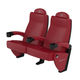 fauteuil d'auditorium contemporain / en cuir / en tissu / tapissé