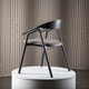 chaise contemporaine / d'intérieur / en tissu / en frêne