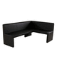 banc contemporain / en cuir / avec dossier