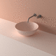 vasque à poser / en Solid Surface / ronde / contemporaine