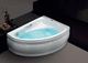 baignoire d'angle / en méthacrylate / blanche