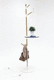 porte-manteau sur pied / contemporain / en acier laqué / bois