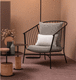 fauteuil contemporain / en cuir / en tissu / en acier
