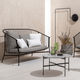 canapé contemporain / de jardin / en tissu / en cuir