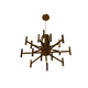 lustre contemporain / en laiton poli / fait main / sur mesure