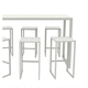table mange-debout contemporaine / en stratifié / avec piètement en métal / rectangulaire