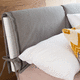 tête de lit pour lit double / contemporaine / en tissu / en bois