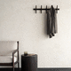 porte-manteau mural / contemporain / en acajou / noir