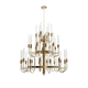 lustre contemporain / en cristal / en laiton / cascade