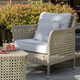 fauteuil de jardin / contemporain / en tissu / en aluminium laqué