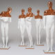 mannequin de vitrine femme / abstrait / flexible / blanc