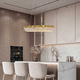 suspension / en acier inoxydable / en cristal / contemporaine