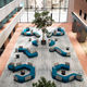 banquette modulable / contemporaine / en tissu / en cuir