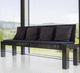 banc contemporain / en granite / en marbre / avec dossier