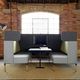 canapé modulable / design scandinave / en tissu / acoustique