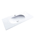 vasque à encastrer / en Solid Surface / avec plan intégré / rectangulaire