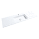 vasque à encastrer / en Solid Surface / avec plan intégré / rectangulaire