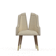 chaise de salle à manger contemporaine / d'intérieur / en tissu / en cuir