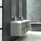 meuble vasque double / mural / en mélaminé / aggloméré