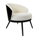 fauteuil contemporain / en tissu / en laine / en acier