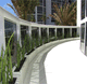 jardinière en fibre de verre / rectangulaire / contemporaine / pour espace public