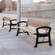 banc contemporain / en bois / en métal / avec dossier