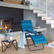 fauteuil relax contemporain / en tissu / en acier / avec repose-pieds