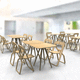 table bistrot contemporaine / en bois / avec piètement en bois / carrée