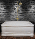 baignoire-douche rectangulaire / à poser / en acrylique / hydromassage