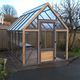 serre de jardinage / monochapelle / structure en aluminium / structure en bois