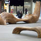 banc public design original / en bois / sur mesure / professionnel