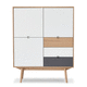 buffet haut / contemporain / en chêne / en noyer