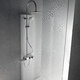 cabine de douche en verre / fixe / d'angle / en verre transparent