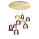 lustre contemporain / en cuivre / en bronze / en verre borosilicaté