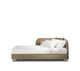 lit simple / contemporain / tapissé / en tissu