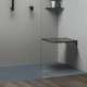 siège de douche rabattable / mural / en inox / en aluminium